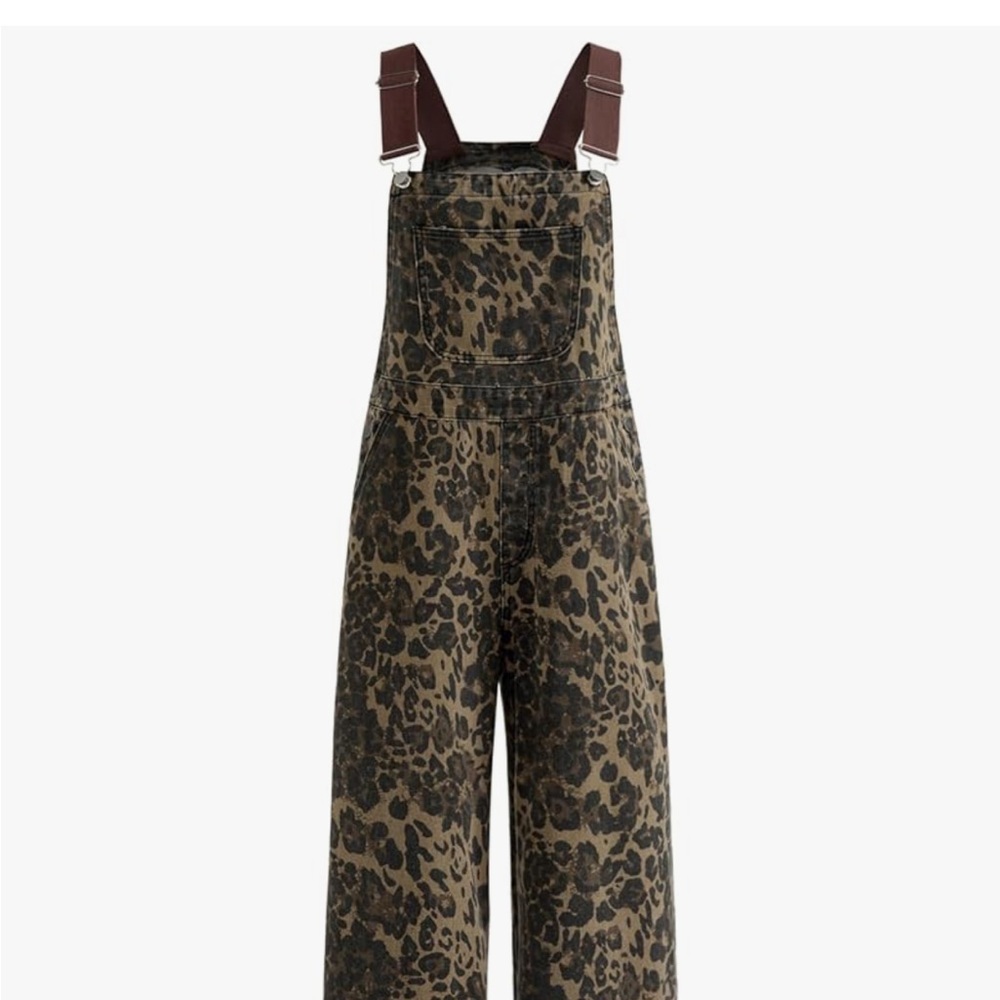 Leopard Print Women's Overalls